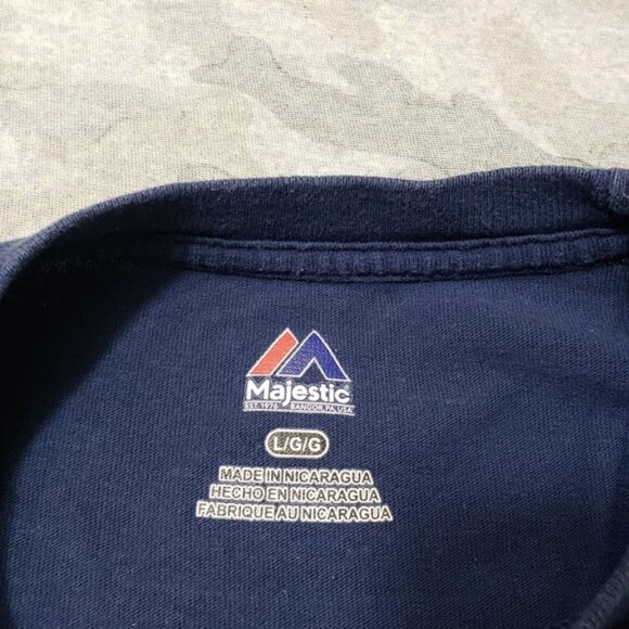 Spring Training Cactus Shirt Mens Large Blue Majestic Short Sleeve - Picture 4 of 6